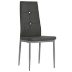 Dining Chairs 6 pcs Grey Faux Leather