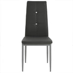 Dining Chairs 6 pcs Grey Faux Leather