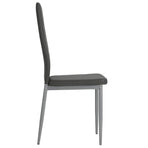 Dining Chairs 6 pcs Grey Faux Leather