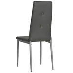 Dining Chairs 6 pcs Grey Faux Leather