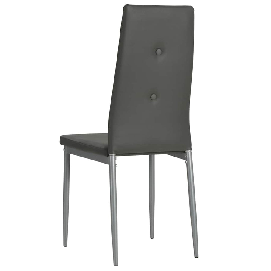 Dining Chairs 6 pcs Grey Faux Leather