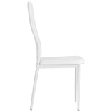 Dining Chairs 6 pcs White Faux Leather - Top-Down View