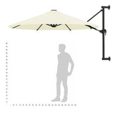 Wall-Mounted Garden Parasol with Metal Pole 300 cm Sand