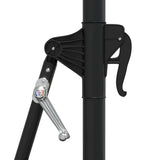 Wall-Mounted Garden Parasol with Metal Pole 300 cm Green - Rear View