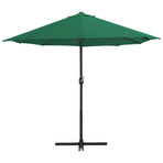 Garden Parasol with Aluminium Pole 460x270 cm Green