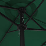 Garden Parasol with Aluminium Pole 460x270 cm Green - Rear View