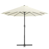 Garden Parasol with Aluminium Pole 460x270 cm Sand - Front View