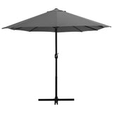 Garden Parasol with Aluminium Pole 460x270 cm Anthracite - Side View