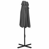 Garden Parasol with Aluminium Pole 460x270 cm Anthracite - 45-Degree Angle