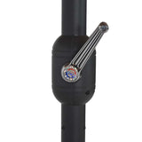 Garden Parasol with Aluminium Pole 460x270 cm Taupe - Close-Up Angle