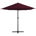 Garden Parasol with Aluminium Pole 460x270 cm Bordeaux Red