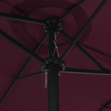 Garden Parasol with Aluminium Pole 460x270 cm Bordeaux Red - 45-Degree Angle