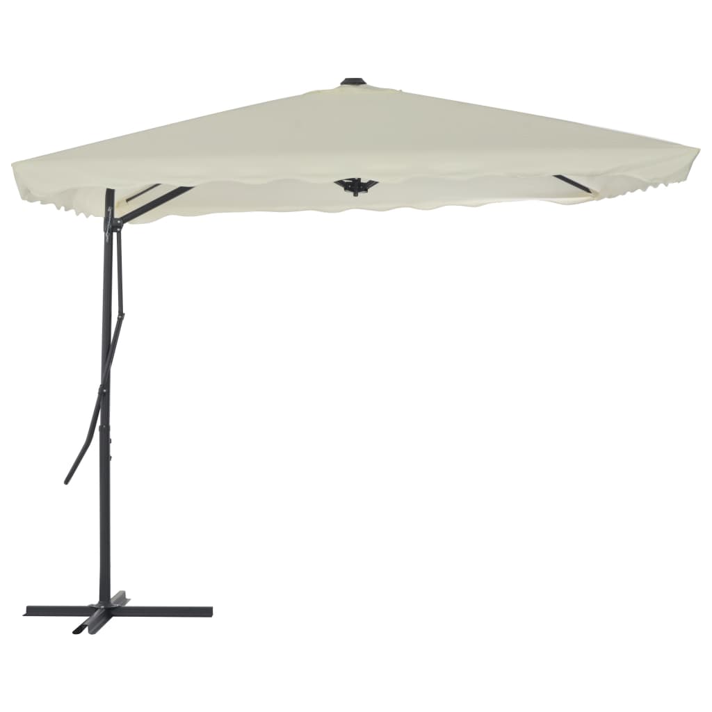 Garden Parasol with Steel Pole 250x250 cm Sand