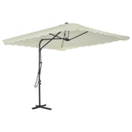 Garden Parasol with Steel Pole 250x250 cm Sand