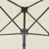 Garden Parasol with Steel Pole 250x250 cm Sand - Top-Down View