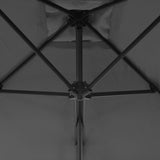 Garden Parasol with Steel Pole 250x250 cm Anthracite