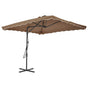 Garden Parasol with Steel Pole 250x250 cm Taupe
