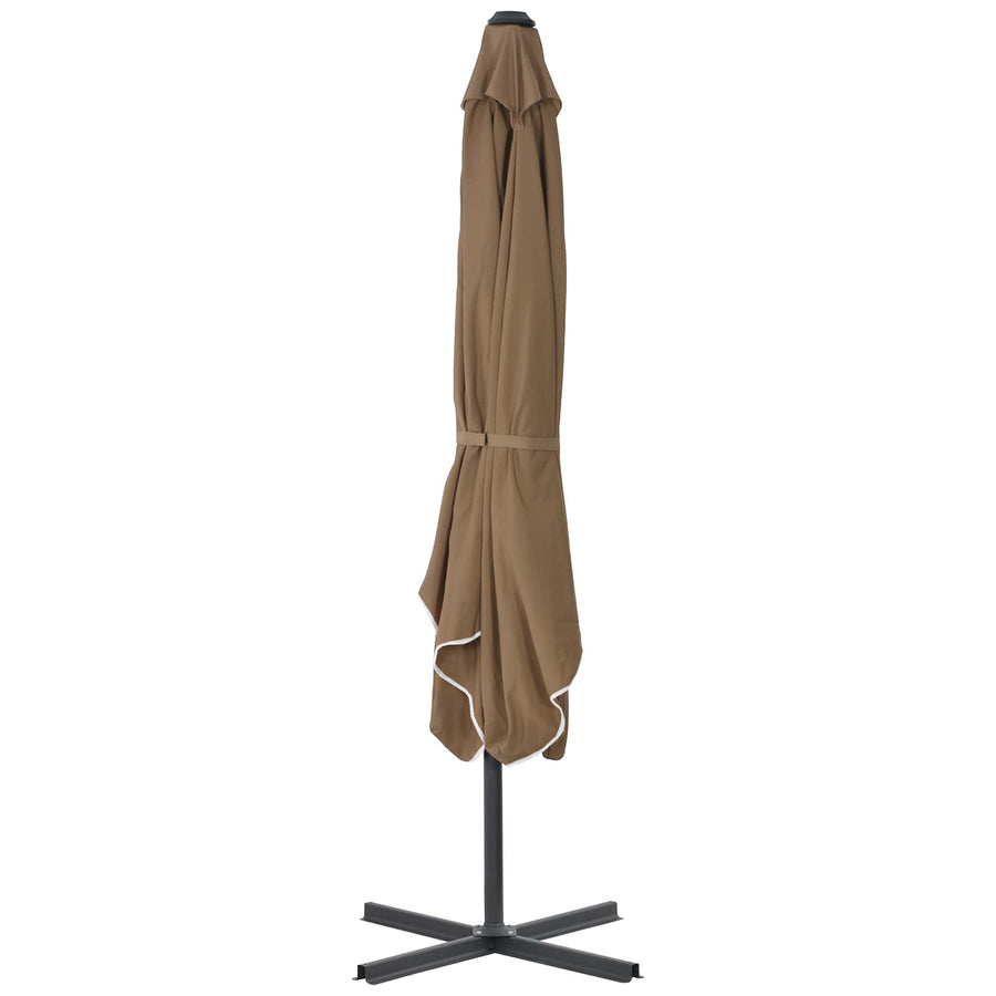 Garden Parasol with Steel Pole 250x250 cm Taupe