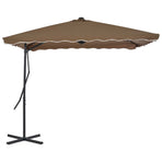 Garden Parasol with Steel Pole 250x250 cm Taupe