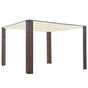 Gazebo with Roof Poly Rattan 300x300x220 cm Brown and Cream