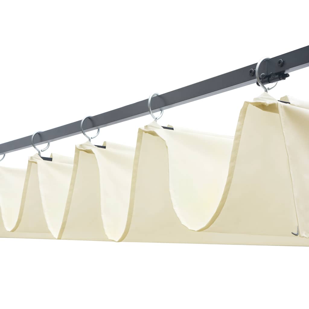 Gazebo with Roof Poly Rattan 300x300x220 cm Brown and Cream