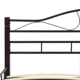 Bed Frame without Mattress Black Metal 153x203 cm Queen - 45-Degree Angle