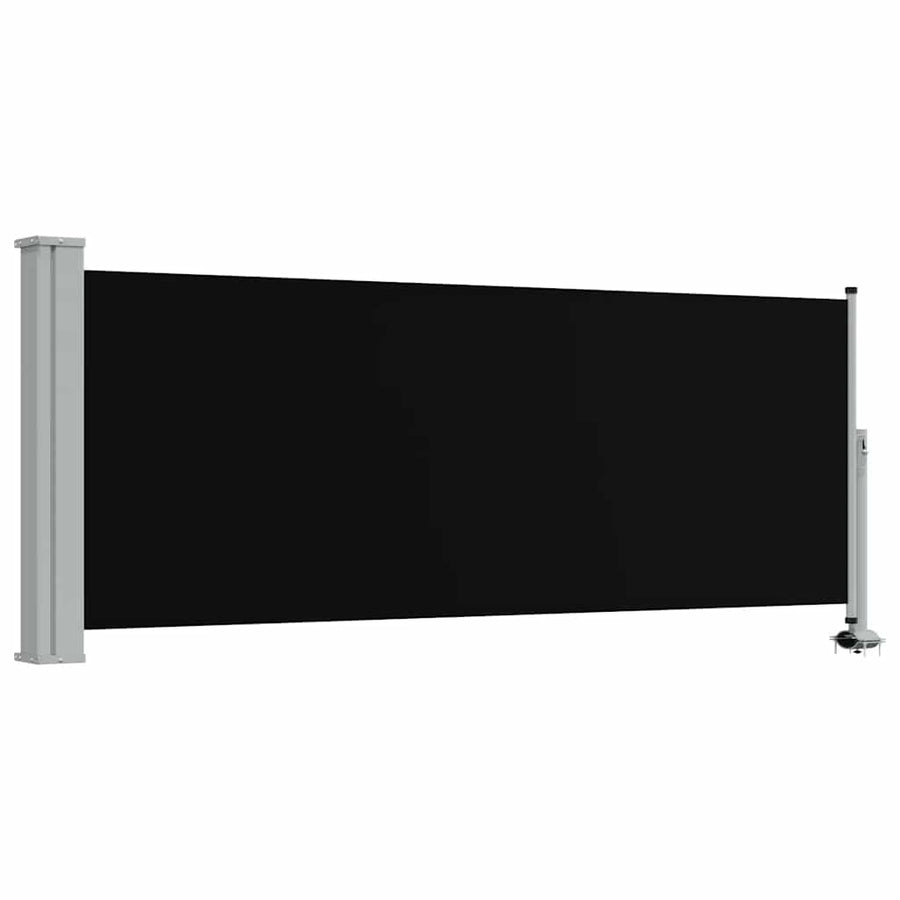 Patio Retractable Side Awning 100 x 300 cm Black