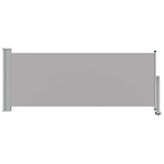 Patio Retractable Side Awning 100 x 300 cm Grey
