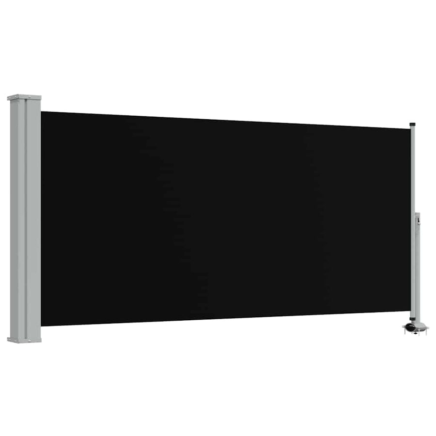 Patio Retractable Side Awning 120 x 300 cm Black