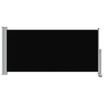 Patio Retractable Side Awning 120 x 300 cm Black