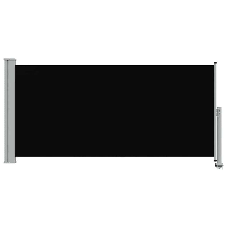 Patio Retractable Side Awning 120 x 300 cm Black