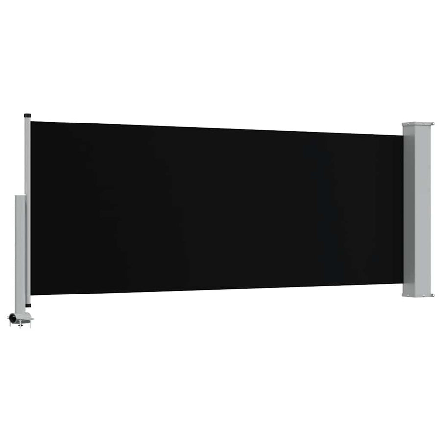 Patio Retractable Side Awning 120 x 300 cm Black