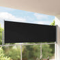 Patio Retractable Side Awning 120 x 300 cm Black