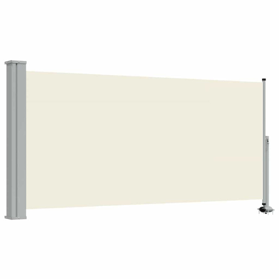 Patio Retractable Side Awning 120 x 300 cm Cream
