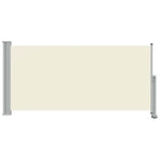 Patio Retractable Side Awning 120 x 300 cm Cream