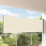 Patio Retractable Side Awning 120 x 300 cm Cream