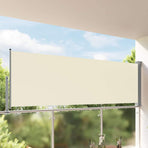Patio Retractable Side Awning 120 x 300 cm Cream