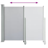 Patio Retractable Side Awning 120 x 300 cm Grey - Top-Down View