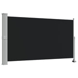 Patio Retractable Side Awning 140 x 300 cm Black