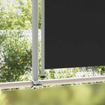 Patio Retractable Side Awning 140 x 300 cm Black