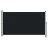 Patio Retractable Side Awning 140 x 300 cm Black