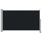 Patio Retractable Side Awning 140 x 300 cm Black