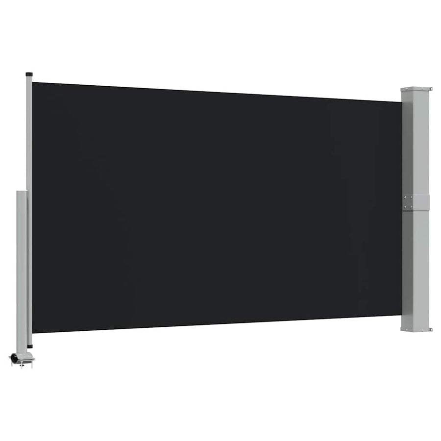 Patio Retractable Side Awning 140 x 300 cm Black