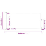 Patio Retractable Side Awning 140 x 300 cm Black - Extra Image