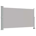 Patio Retractable Side Awning 140 x 300 cm Grey