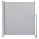 Patio Retractable Side Awning 140 x 300 cm Grey - Front View