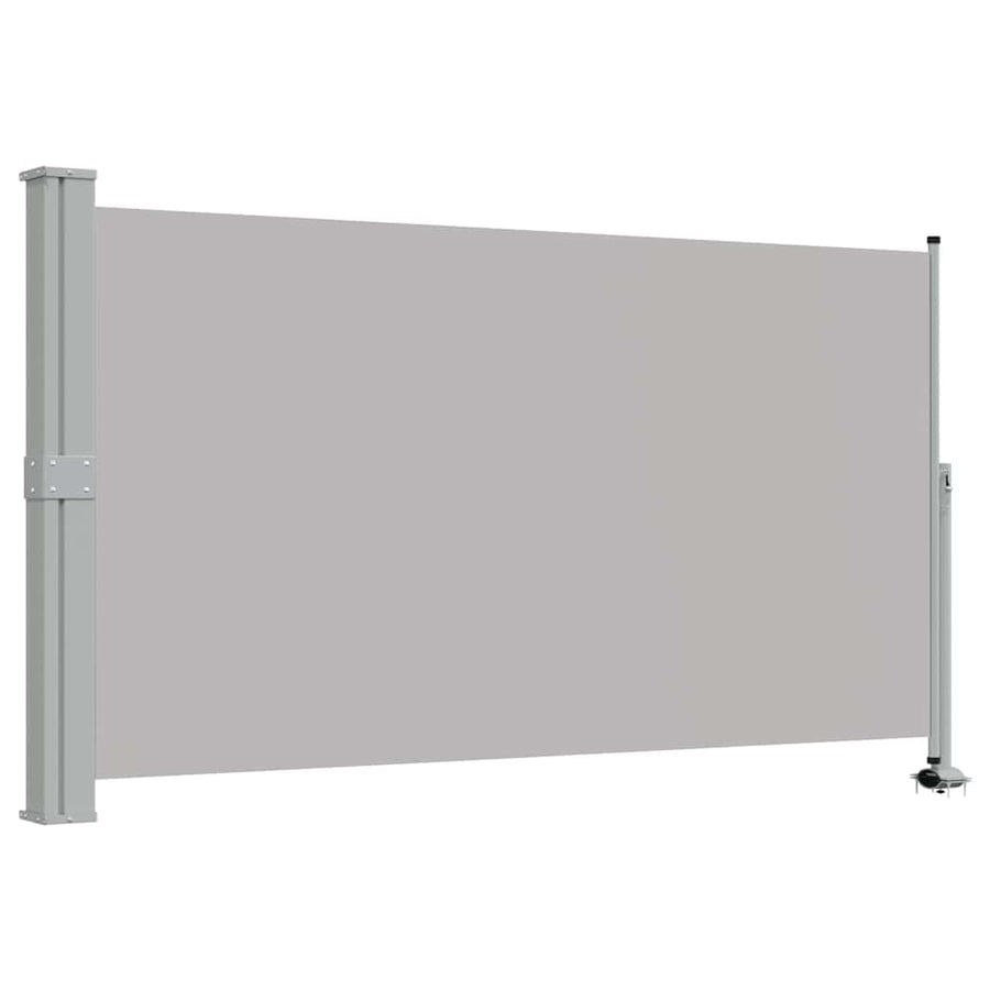 Patio Retractable Side Awning 140 x 300 cm Grey