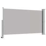 Patio Retractable Side Awning 140 x 300 cm Grey