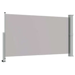 Patio Retractable Side Awning 140 x 300 cm Grey