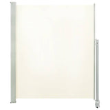 Patio Retractable Side Awning 160 x 300 cm Cream - Front View